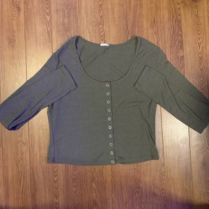 🦋3 for $20🦋 Garage Green Button Up Shirt- L